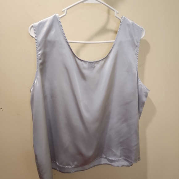 Women's Gray Silke Satin plus size tank top size 22 - Picture 5 of 7